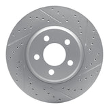 R1 07-12 Ford Edge Rear Right Drilled & Slotted Geo-Carbon Rotor - 830-80067R