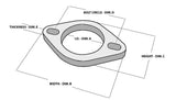 Vibrant 2-Bolt T304 SS Exhaust Flanges (3in I.D.) - 5 Flange Bulk Pack - 1473