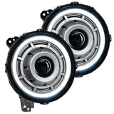 Oracle Oculus Bi-LED Projector Headlights for Jeep JL/Gladiator JT Satin Silver 5500K - 5839-504-PSC
