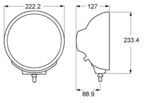 Hella Rallye 4000 series BlackEuro Beam 12V Halogen Lamp with Position Lamp - H12560031