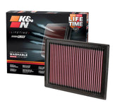 K&N 08 Nissan Sentra 2.5L Drop In Air Filter - 33-2409