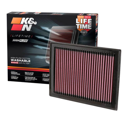 K&N 08 Nissan Sentra 2.5L Drop In Air Filter - 33-2409