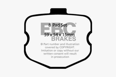 EBC 10-13 Chevrolet Corvette (C6) 6.2 Grand Sport Redstuff Rear Brake Pads - DP31771/4C