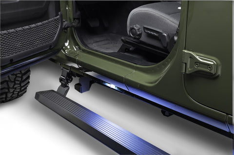 RealTruck 20-24 Jeep Gladiator CC 4dr VoltStep Electric Running Board Kit (Cut/Drill Req.) - Tex Blk - 20451687PC