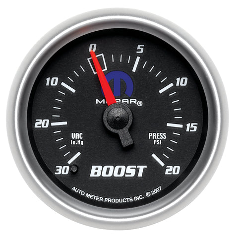 Autometer Mopar 52.4mm 30 Hg/20 PSI Vacuum/Boost Gauge - 880012