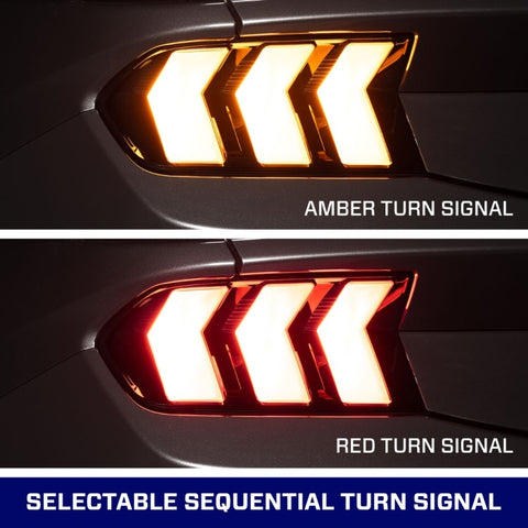Form Lighting 2024+ Ford Mustang Sequential LED Tail Lights Smoked (Pair) - FL0088