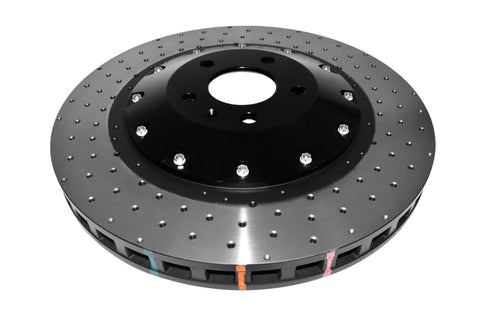 DBA 07-11 Audi S6 Front 5000 Series Cross Drilled Rotor w/Black Hat - 52778BLKXD