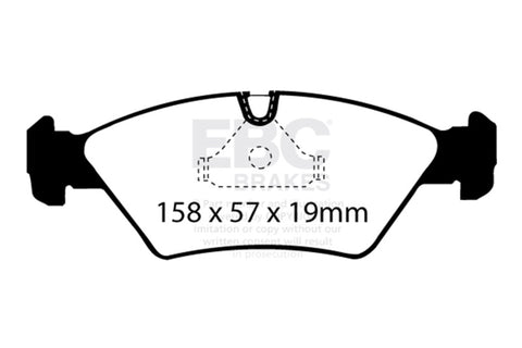 EBC 87-91 BMW M3 2.3 (E30) Redstuff Front Brake Pads - DP3414C
