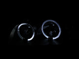 ANZO 2002-2003 Nissan Maxima Crystal Headlights w/ Halo Black - 121113