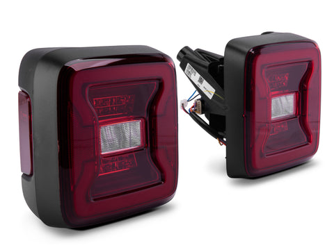 Raxiom 18-22 Jeep Wrangler JL LED Tail Lights- Black Housing - Red Lens - J132754-JL