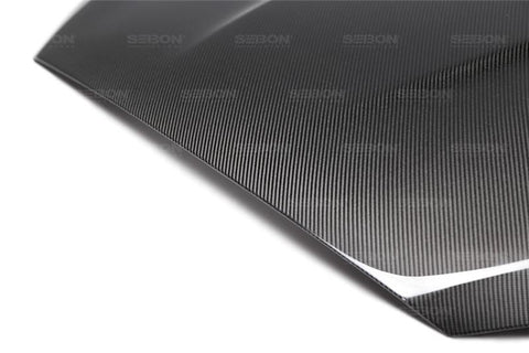 Seibon 15-16 Ford Focus TS-Style Gloss Finish Carbon Fiber Hood - HD16FDFO-TS