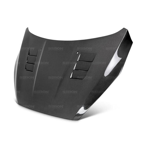 Seibon 15-16 Ford Focus TS-Style Gloss Finish Carbon Fiber Hood - HD16FDFO-TS