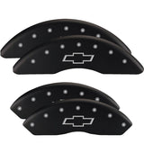 MGP 4 Caliper Covers Engraved Front & Rear With stripes/Journey Black finish silver ch - 12200SJNYBK