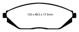 EBC 12-16 Chevrolet Spark 1.2 (Mexico) Greenstuff Front Brake Pads - DP22097