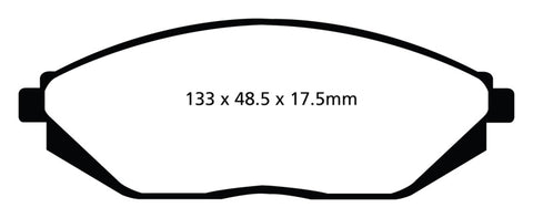 EBC 12-16 Chevrolet Spark 1.2 (Mexico) Greenstuff Front Brake Pads - DP22097