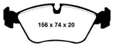 EBC 93-97 Volvo 850 2.3 Turbo Yellowstuff Front Brake Pads - DP4880R