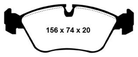 EBC 93-97 Volvo 850 2.3 Turbo Yellowstuff Front Brake Pads - DP4880R