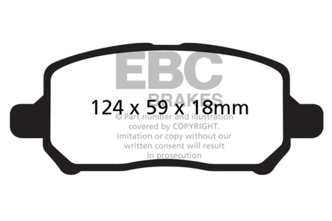 EBC 05-10 Chevrolet Cobalt 2.2 4 Lug Greenstuff Front Brake Pads - DP21660
