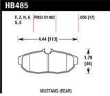 Hawk 05-07 Ford Mustang GT & V6 HP+ Street Rear Brake Pads - HB485N.656