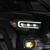 Form Lighting 2016-2023 Toyota Tacoma LED Projector Headlights with Selectable DRL Chrome (Pair) - FL0112