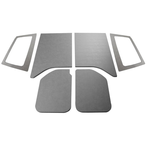 DEI 11-18 Jeep Wrangler JK 2-Door Boom Mat Complete Headliner Kit - 6 Piece - Gray Leather Look - 50289