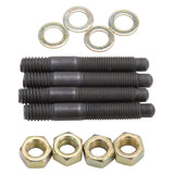 Edelbrock Carburetor Mounting Studs Bullet Nosed Black Oxide Gold Iridite Washers/Nuts Set of 4 - 8060