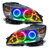 Oracle 08-11 Mercedes Benz C-Class Pre-Assembled Headlights Chrome Housing w/o Controller - 7115-334