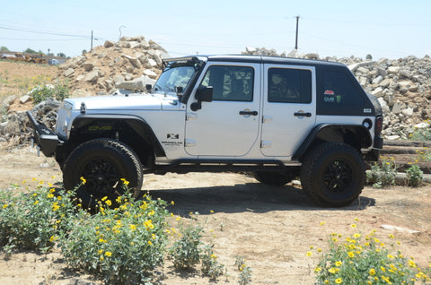 DV8 Offroad 07-18 Jeep Wrangler JK 2 Piece Fast Back Hard Top 4 Door - Black (DS Only) - HT07FB42
