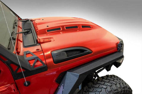 DV8 Offroad 18+ Jeep JL Heat Dispersion Hood - Primer Black - HDMBJL-01