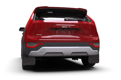 Rally Armor 23-25 Kia Niro SG2 Black UR Mud Flap White Logo - MF21-UR-BLK-WH