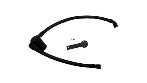 J&amp;L 19-23 Chevy Silverado/GMC Sierra 1500 2.7L Passenger Side Oil Separator 3.0 - Black Anodized - 3093P-B