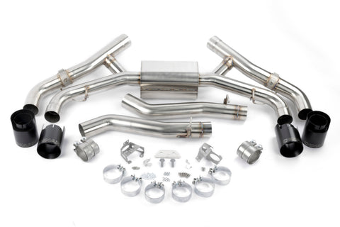 Dinan 20-26 BMW X5 M/X6 M (F95/F96) Valved Axleback Exhaust System - Black Tips - D660-0090-BLK