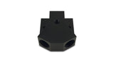 Vibrant Billet Aluminum Y-Block Fitting with 1/8in NPT Port -8AN x Dual -8AN ORB - 10893