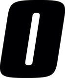 Hardline Dirt Digits 3pk 4 in. - High Gloss Number 0 - Black - DD43B-0