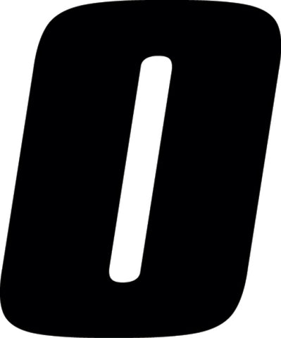Hardline Dirt Digits 3pk 4 in. - High Gloss Number 0 - Black - DD43B-0