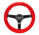 NRG Steering Wheel Cover - Red Stretch Micro Fiber w/ NRG Tag - SWC-001RD