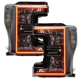 Oracle 17-19 Ford F-250 SD Dynamic Pre-Assembled Headlights - Halogen - Black Edition - - 8203-332