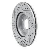 R1 04-15 Mazda 3 Front Right Drilled & Slotted Geo-Carbon Rotor - 830-80065R