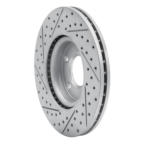 R1 04-15 Mazda 3 Front Right Drilled & Slotted Geo-Carbon Rotor - 830-80065R