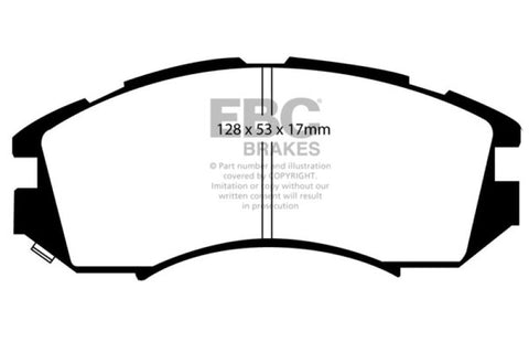 EBC 92-96 Subaru Impreza 1.8 (2WD) (13in Wheels) Redstuff Front Brake Pads - DP3819C