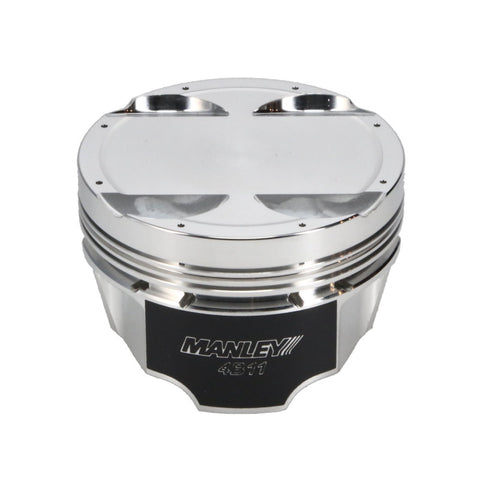 Manley Mitsubishi 4B11 86.5mm Bore 10.0:1 CR -3.5cc Dish Turbo Tuff Piston Set w/ Rings - 624305CE-4