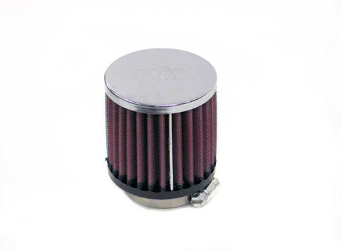 K&N Universal Chrome Filter-Round Straight 2.125in Flg ID x 3in OD x 3in H - RC-1910