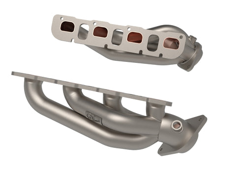 aFe Twisted Steel 2021+ Jeep Wrangler 392 JL 6.4L V8 Headers - Titanium Cerakote - 48-38031-T