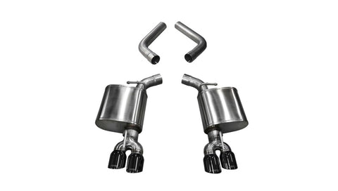 Corsa 15-19 Dodge Challenger 6.4L/17-19 Challenger 5.7L Black Sport Axle-Back Exhaust w/3.5in Tips - 21020BLK
