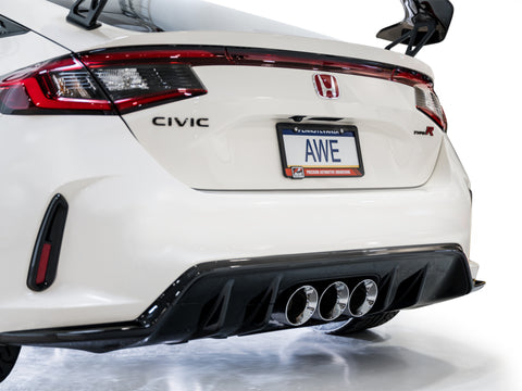 AWE Tuning 2023 Honda Civic Type R FL5 Touring Edition Exhaust w/ Triple Chrome Silver Tips - 3015-52287