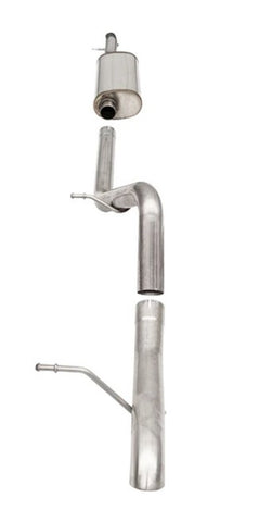 Corsa 12-18 Jeep Wrangler JKU 3.6L Sport 2.75in Cat-Back Exhaust w/ Turn Down Tip - 21121