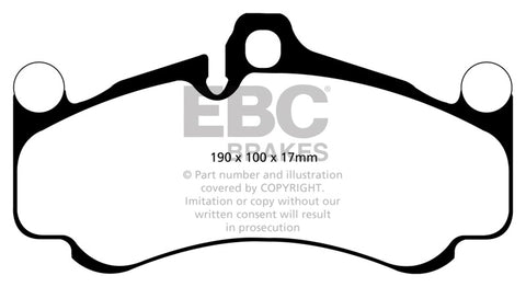 EBC 10-12 Porsche 911 (997) (Cast Iron Rotor only) 3.8 GT3 Redstuff Front Brake Pads - DP32094C