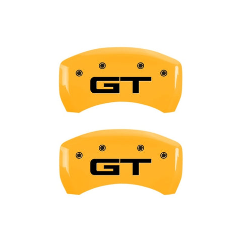 MGP Rear set 2 Caliper Covers Engraved Rear 2015/GT Yellow finish black ch - 10203R2MGYL