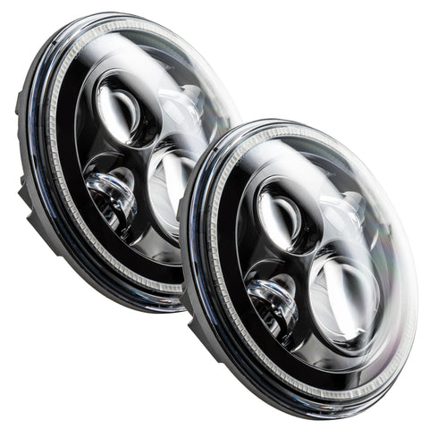 Oracle 7in High Powered LED Headlights - Black Bezel - ColorSHIFT No Controller - 5769-334