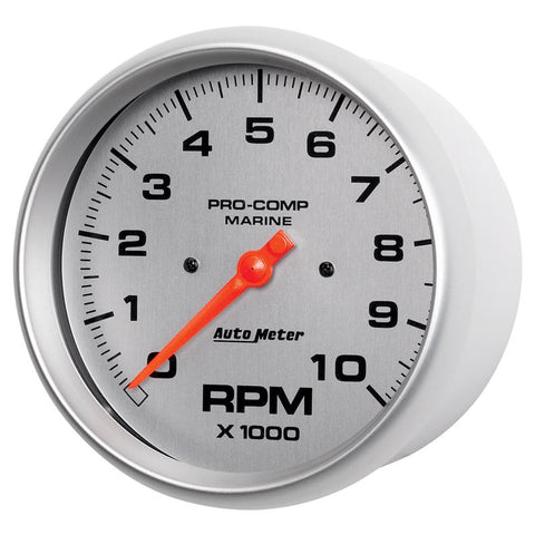Autometer Marine Silver Ultra-Lite 5in 10K RPM In-Dash Tachometer Gauge - 200801-33